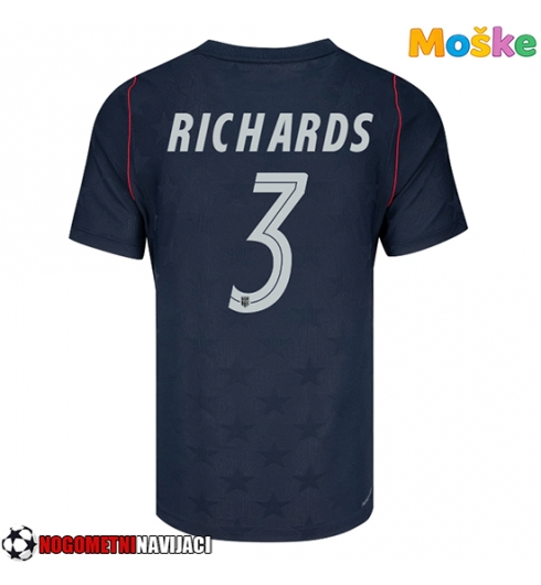 Moške Nogometnih dresov Združene države Chris Richards #3 Gostujoči SP 2026 Kratki rokavi Moške Nogometnih dresov Združene države Chris Richards #3 Gostujoči SP 2026 Kratki rokavi